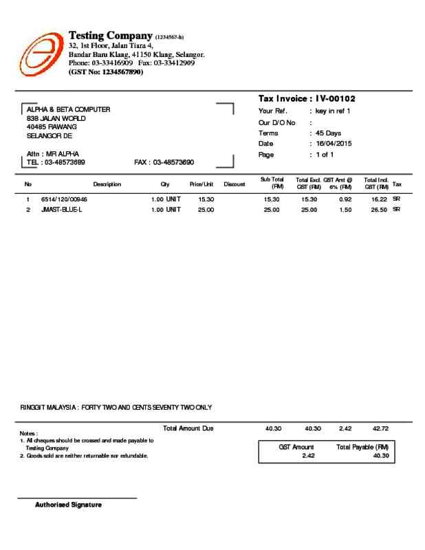 20 Tax Invoice